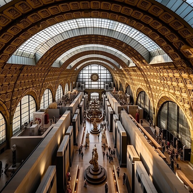 Musée d'Orsay - Set in a stunning former railway station on the banks of the Seine, the **Musée d'Orsay** invites families and curious travelers to step into the vibrant world of 19th and early 20th-century art. Once the grand Gare d'Orsay, built for the 1900 Paris Exposition, this Beaux-Arts masterpiece now dazzles visitors with its soaring glass roof and iconic clock, blending history and artistry in every detail. Inside, you'll find the world’s finest collection of **Impressionist and Post-Impressionist masterpieces**, featuring beloved works by Monet, Van Gogh, Degas, and Renoir. The museum’s galleries, spread beneath the preserved train platforms and barrel-vaulted ceiling, offer a journey through painting, sculpture, photography, and decorative arts from 1848 to 1914. Children and adults alike will be captivated by the colorful canvases, whimsical sculptures, and interactive exhibits that bring this dynamic era to life. Beyond the art, the building itself tells a story—of innovation, transformation, and the pulse of Paris as it evolved into a modern city. Whether you’re an art lover or a first-time visitor, the Musée d'Orsay promises inspiration and discovery around every corner.
